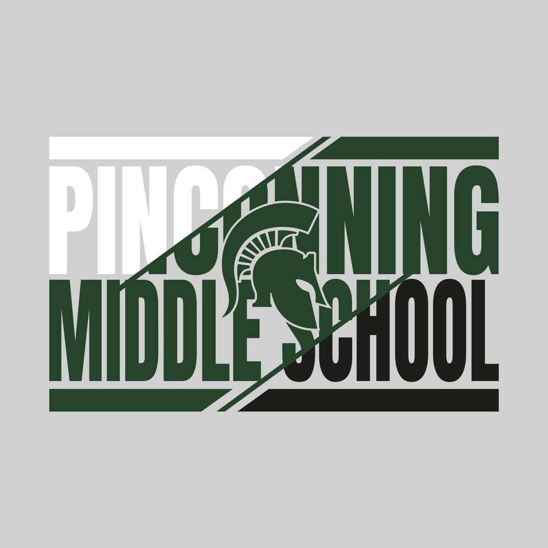 Pinconning Middle School - Spirit Wear - 3-Color Divided School Name