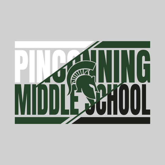 Pinconning Middle School - Spirit Wear - 3-Color Divided School Name