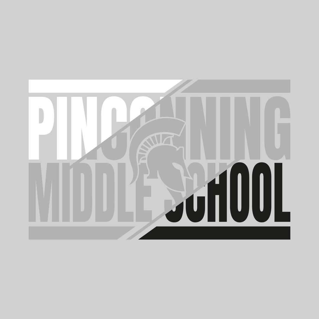 Pinconning Middle School - Spirit Wear - 3-Color Divided School Name