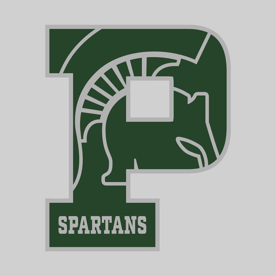 Pinconning Middle School - Spirit Wear - P with Inset Mascot and Mascot Name