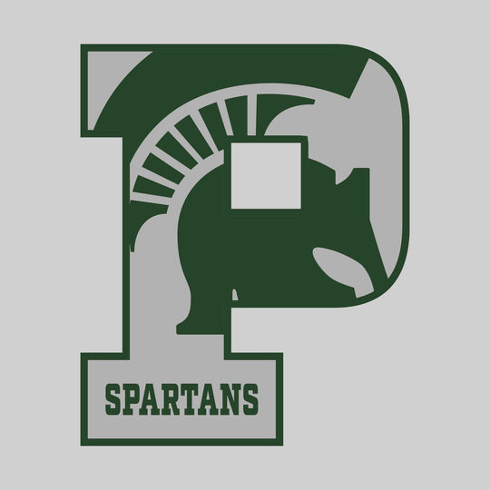Pinconning Middle School - Spirit Wear - P with Inset Mascot and Mascot Name