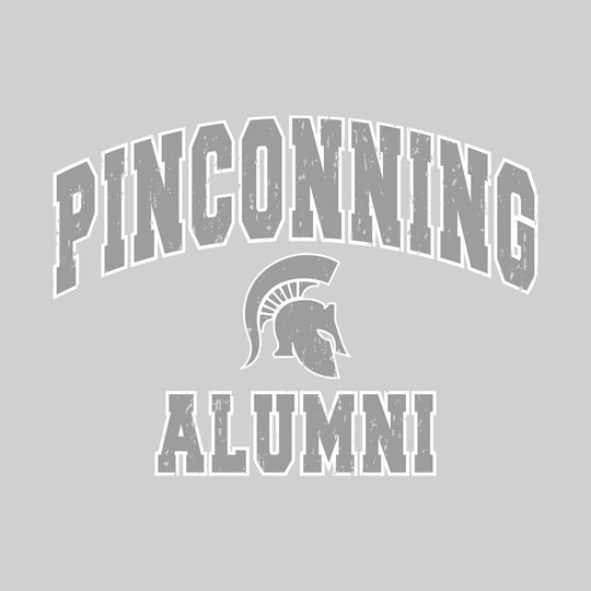 Pinconning Spartans - Alumni - Arched School Name Over Mascot