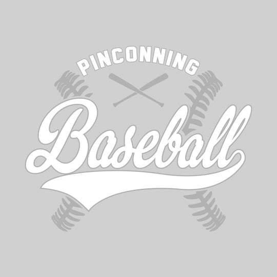 Pinconning Spartans - Baseball - Cursive Baseball with Stitches & Crossed Bats