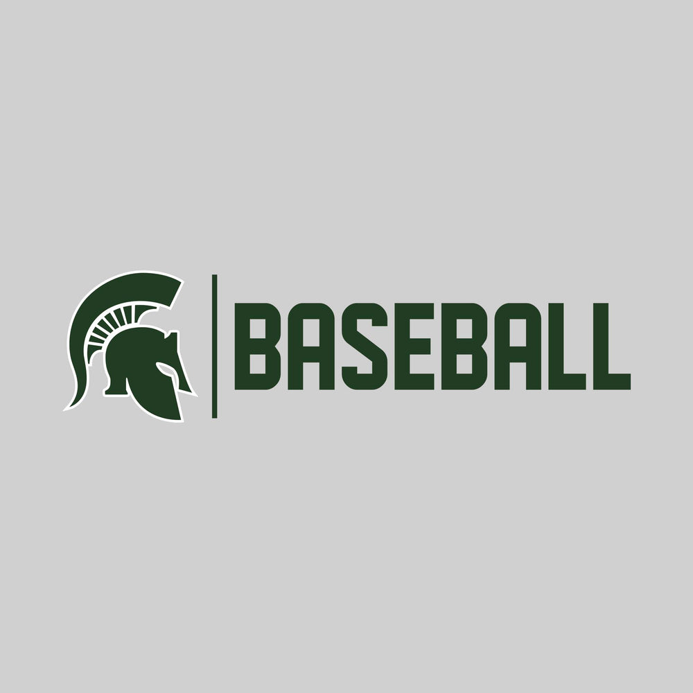 Pinconning Spartans - Baseball - Mascot with Divider & Baseball Text