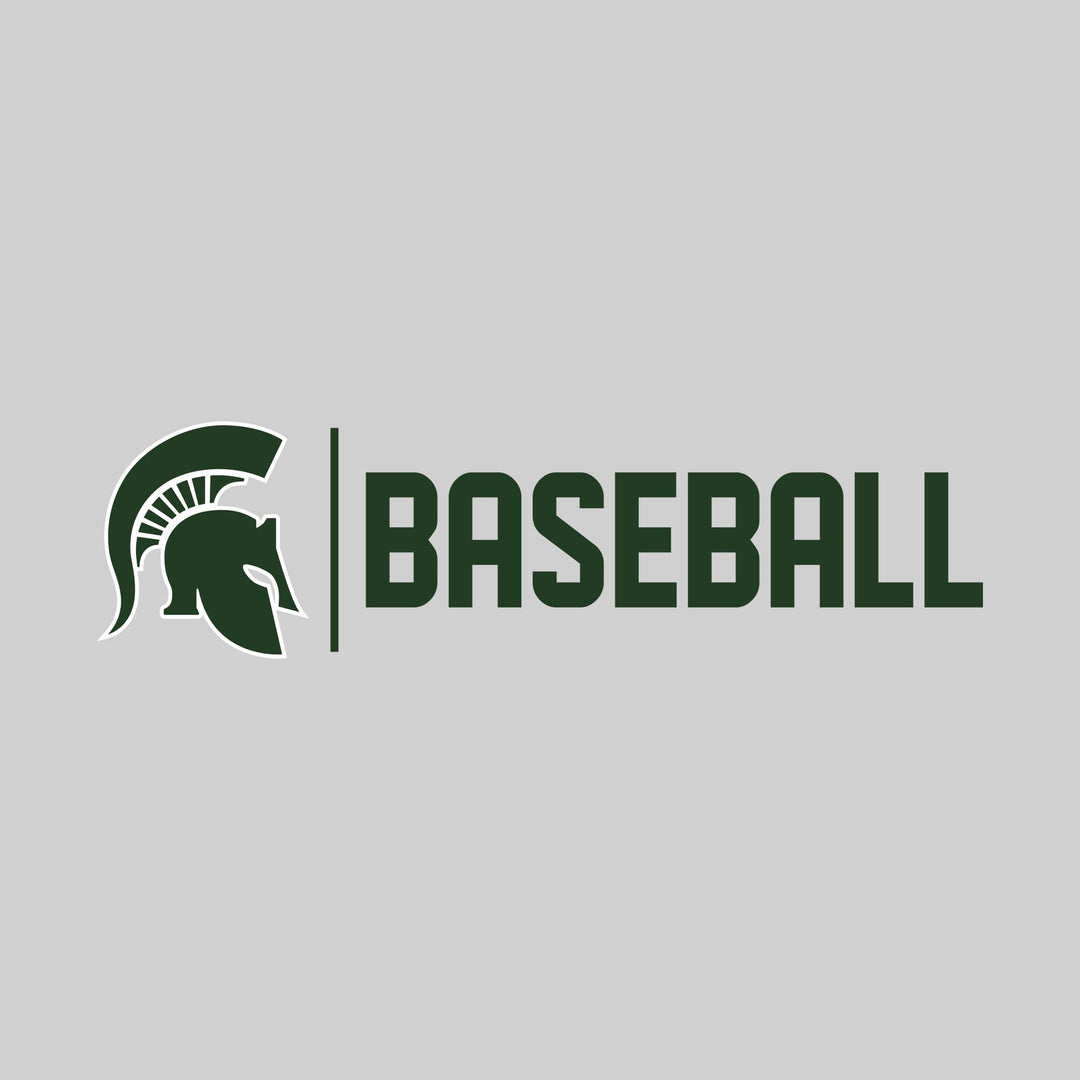 Pinconning Spartans - Baseball - Mascot with Divider & Baseball Text