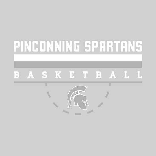 Pinconning Spartans - Basketball - Double Color Lines with Free-Throw Half Circle