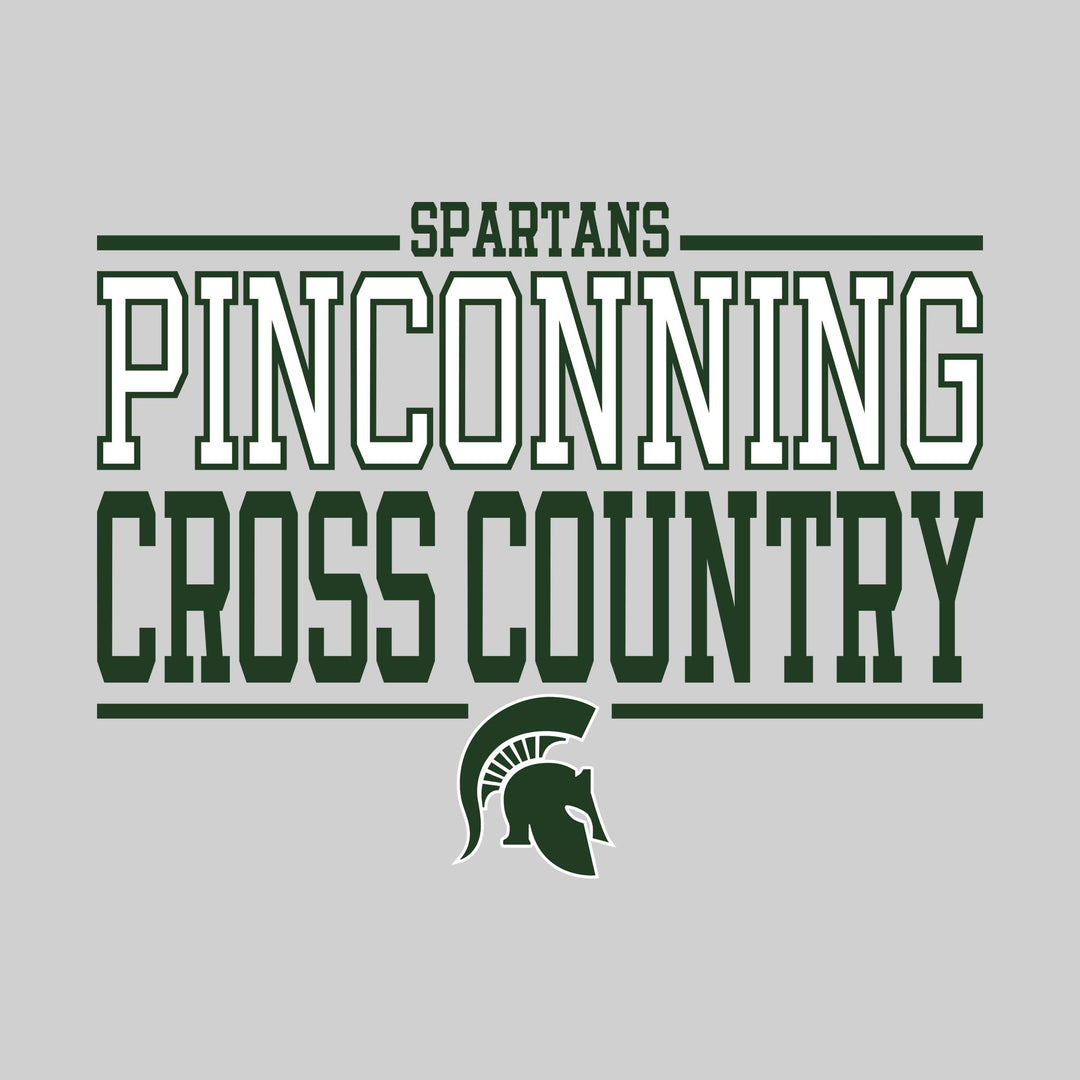 Pinconning Spartans - Cross Country - Bracketed School Name with Mascot