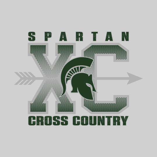 Pinconning Spartans - Cross Country - XC with Arrow and Mascot