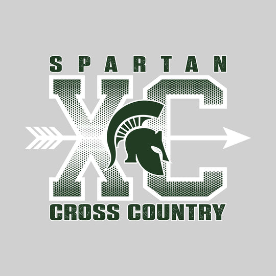 Pinconning Spartans - Cross Country - XC with Arrow and Mascot