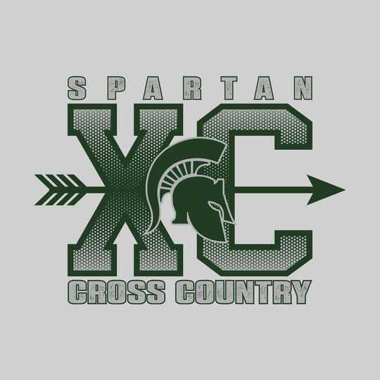 Pinconning Spartans - Cross Country - XC with Arrow and Mascot