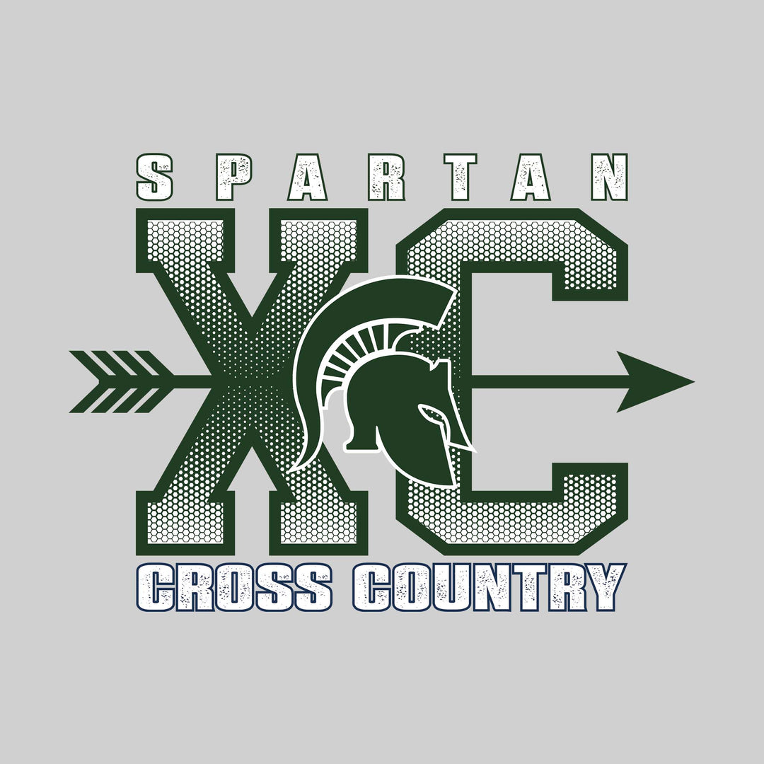 Pinconning Spartans - Cross Country - XC with Arrow and Mascot