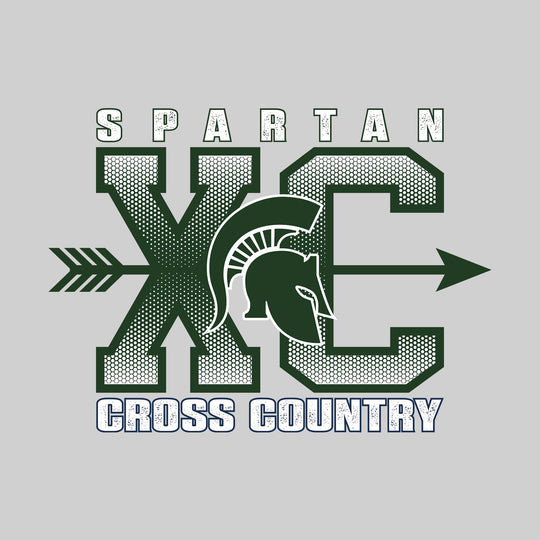 Pinconning Spartans - Cross Country - XC with Arrow and Mascot