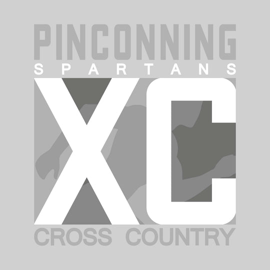 Pinconning Spartans - Cross Country - XC with Runner Silhouette