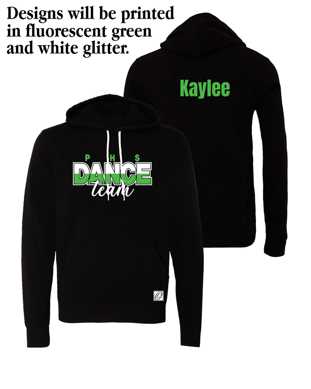 Pinconning Spartans - Varsity Dance - Bella Canvas Sponge Fleece Pullover Hoodie
