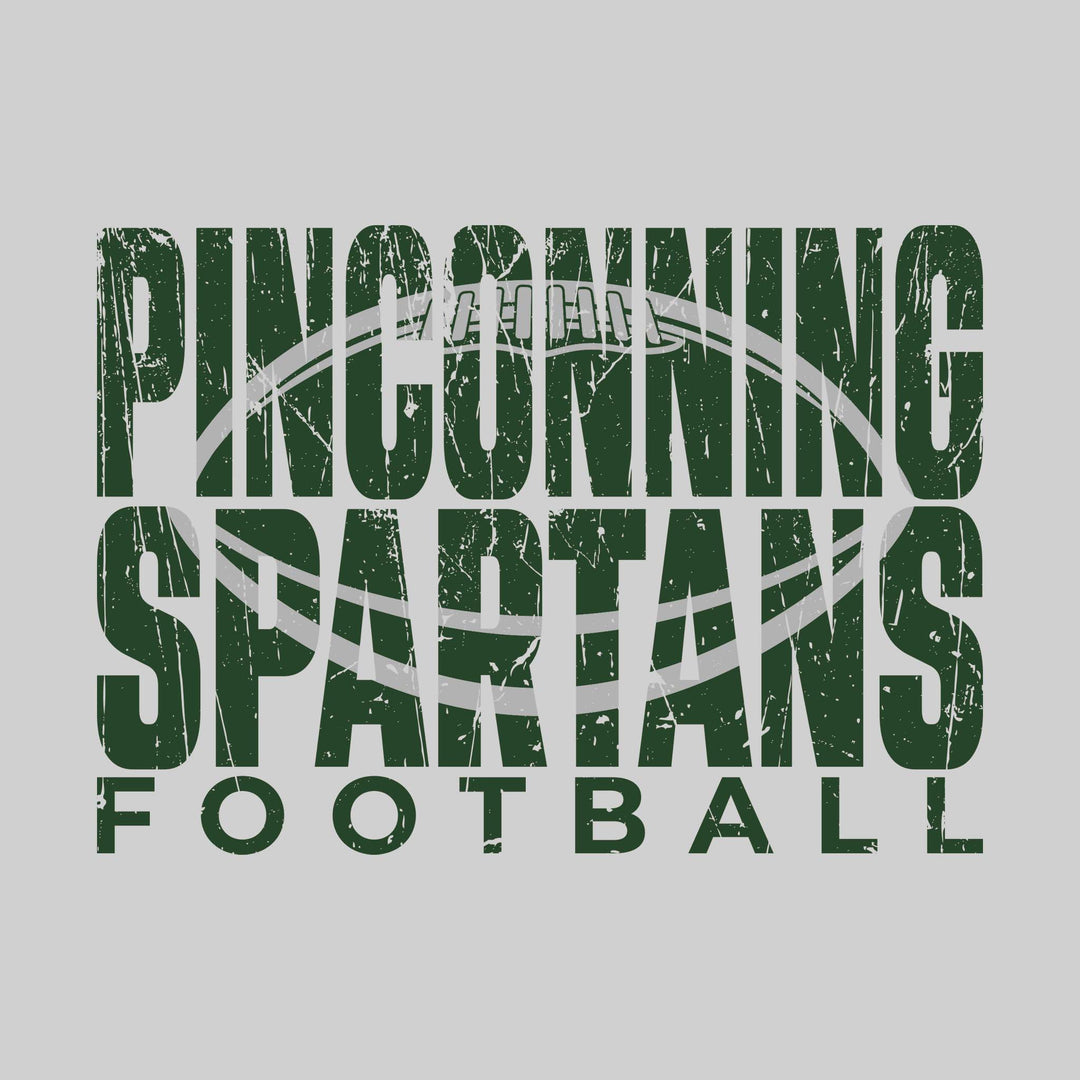 Pinconning Spartans - Football - Pinconning Spartans Football with Football Shape Inset