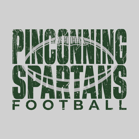 Pinconning Spartans - Football - Pinconning Spartans Football with Football Shape Inset