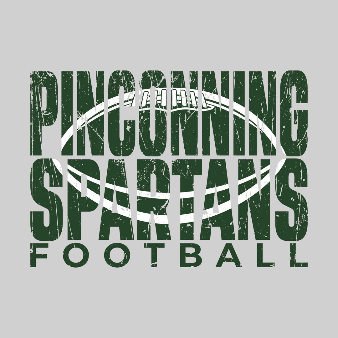 Pinconning Spartans - Football - Pinconning Spartans Football with Football Shape Inset
