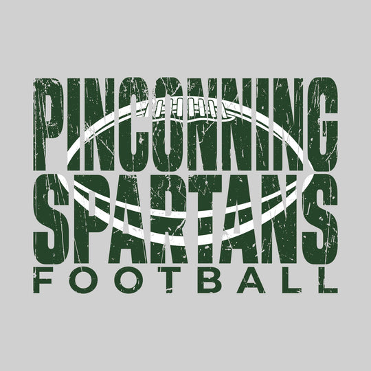 Pinconning Spartans - Football - Pinconning Spartans Football with Football Shape Inset