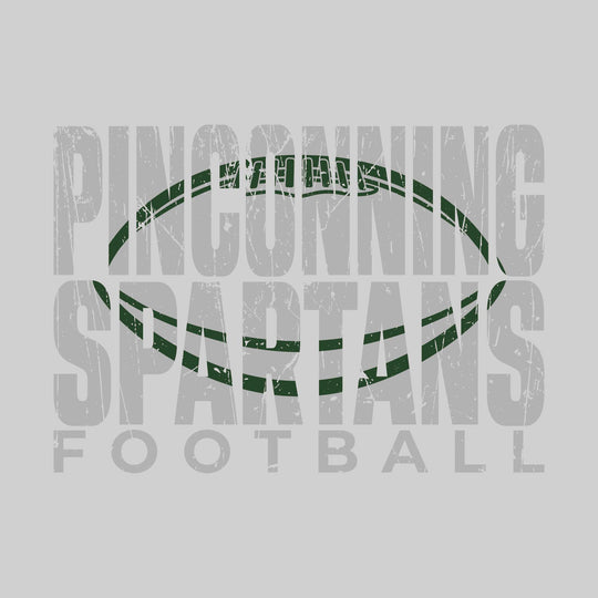 Pinconning Spartans - Football - Pinconning Spartans Football with Football Shape Inset