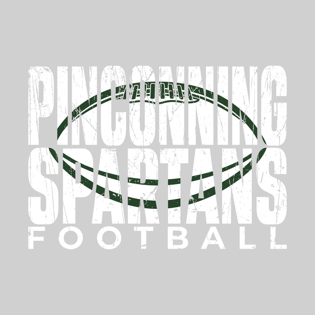 Pinconning Spartans - Football - Pinconning Spartans Football with Football Shape Inset