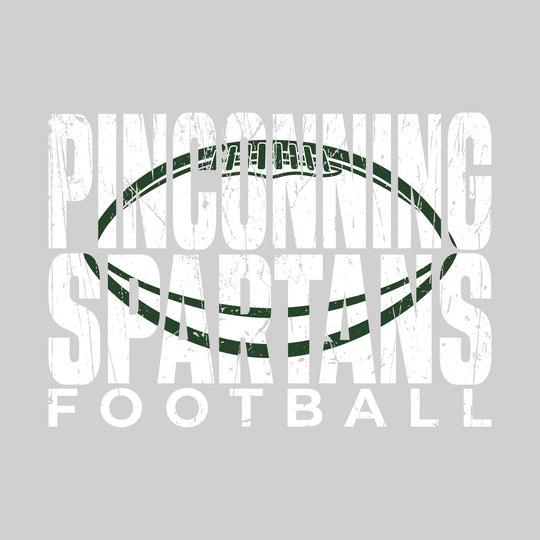 Pinconning Spartans - Football - Pinconning Spartans Football with Football Shape Inset