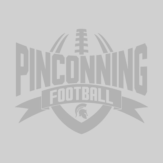 Pinconning Spartans - Football - School Name with Football Shape and Banner