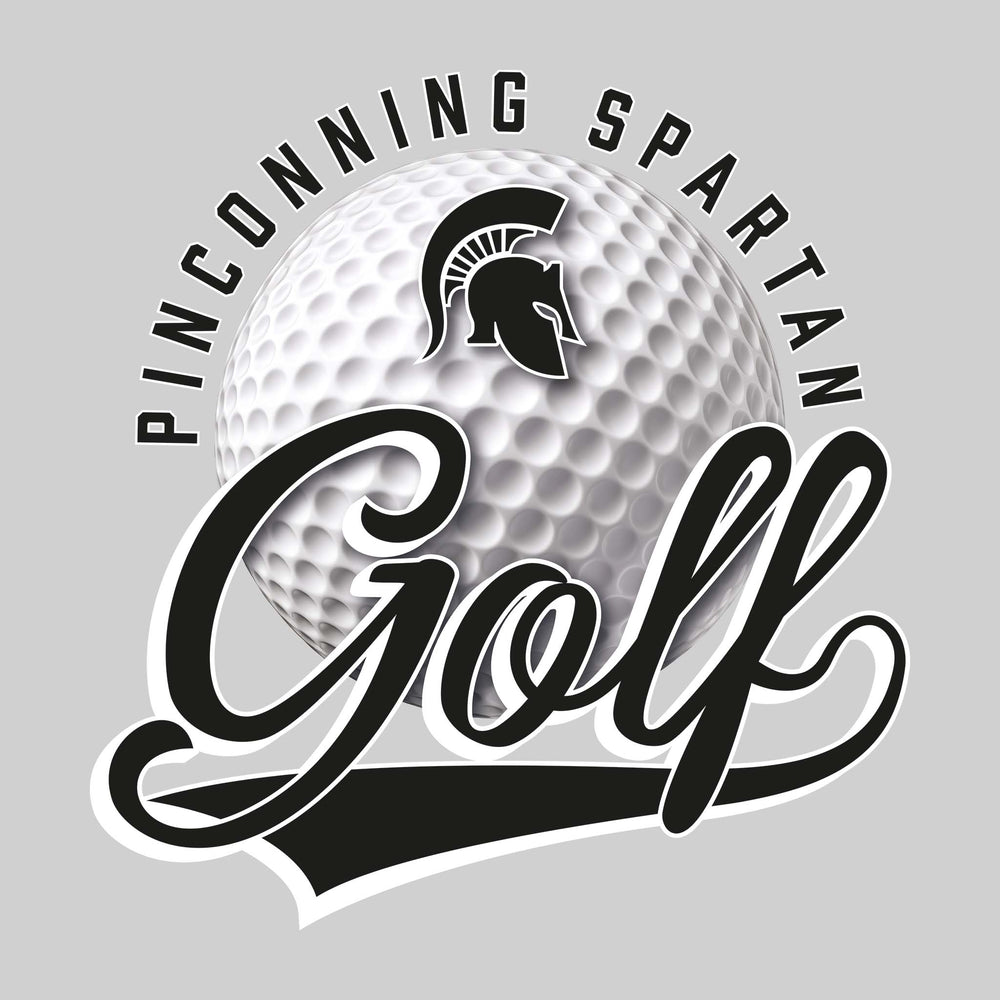 Pinconning Spartans - Golf - Arched School Name Over Golf Ball