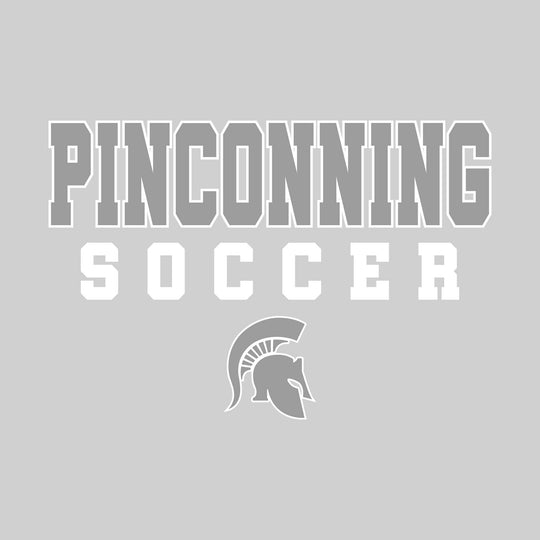 Pinconning Spartans - Soccer - Outlined School Name with Soccer &amp; Mascot