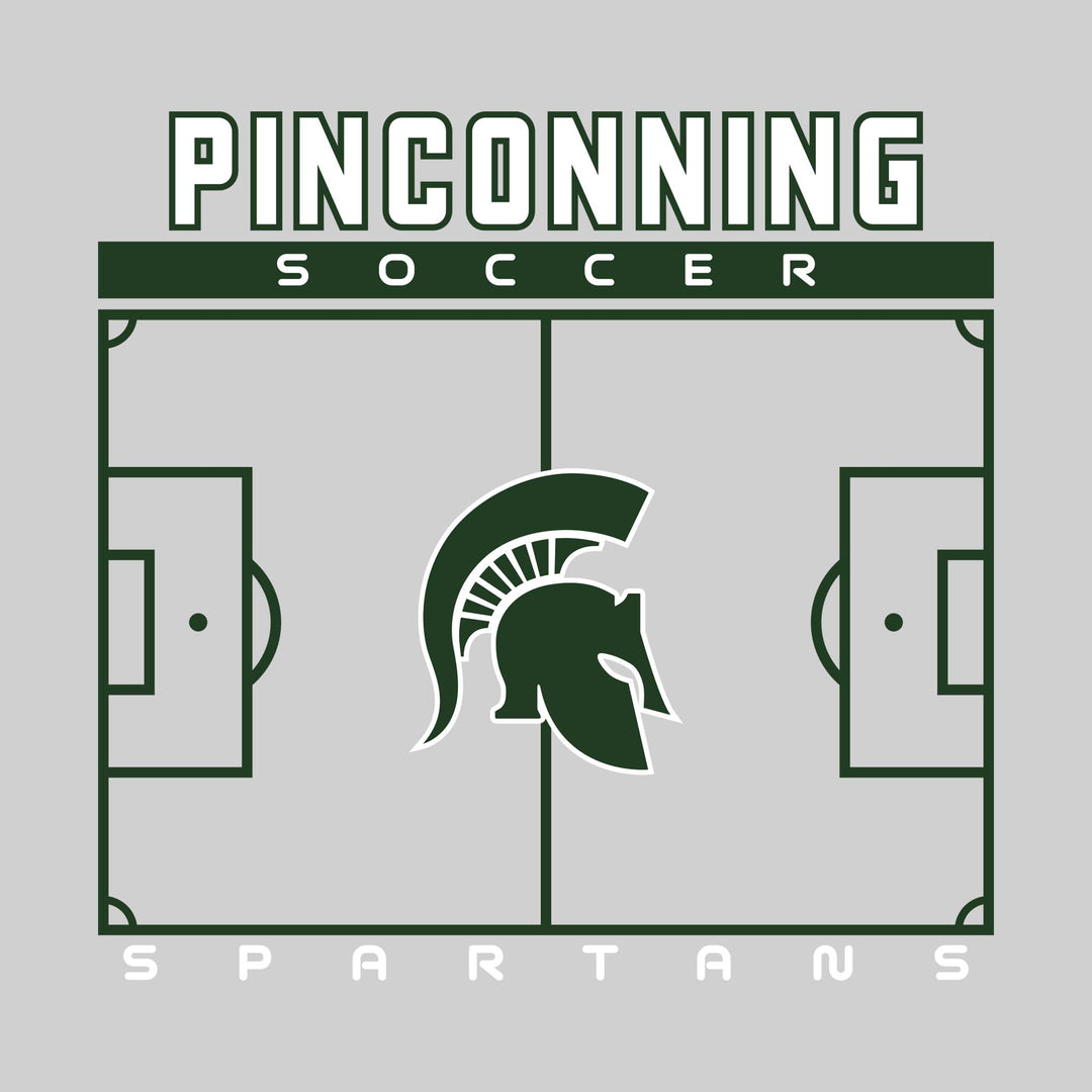 Pinconning Spartans - Soccer - Pitch Lines with School Name &amp; Mascot