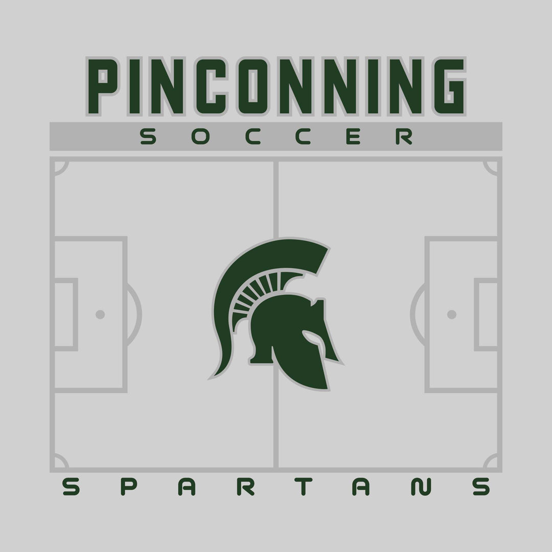 Pinconning Spartans - Soccer - Pitch Lines with School Name &amp; Mascot