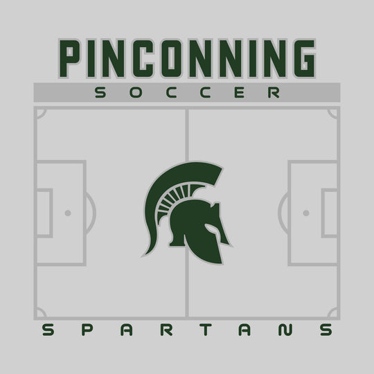Pinconning Spartans - Soccer - Pitch Lines with School Name &amp; Mascot