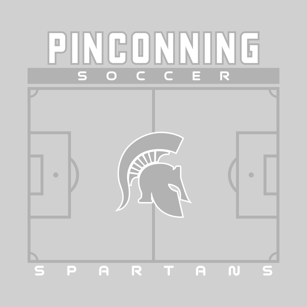 Pinconning Spartans - Soccer - Pitch Lines with School Name & Mascot