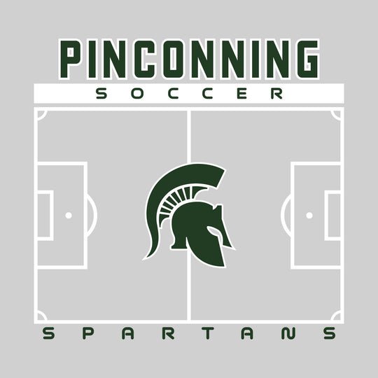 Pinconning Spartans - Soccer - Pitch Lines with School Name &amp; Mascot