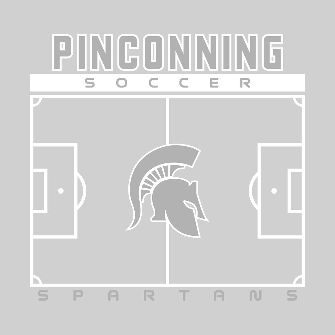 Pinconning Spartans - Soccer - Pitch Lines with School Name &amp; Mascot
