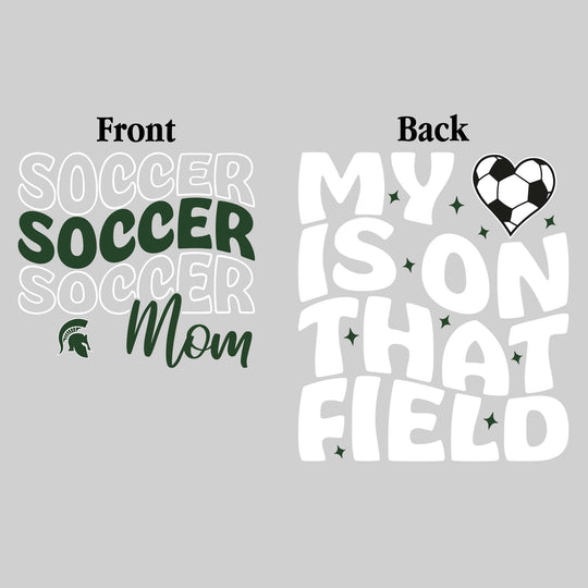 Pinconning Spartans - Soccer - Soccer Mom - My Heart is on That Field