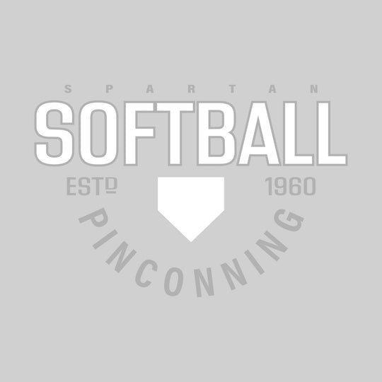 Pinconning Spartans - Softball - Softball with Established Year and Arched School Name