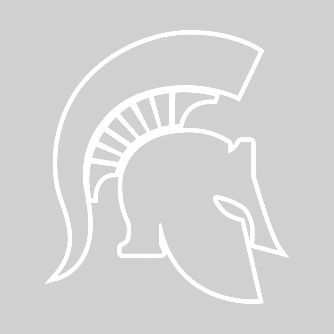 Pinconning Spartans - Spirit Wear - Black & White - Spartan Helmet