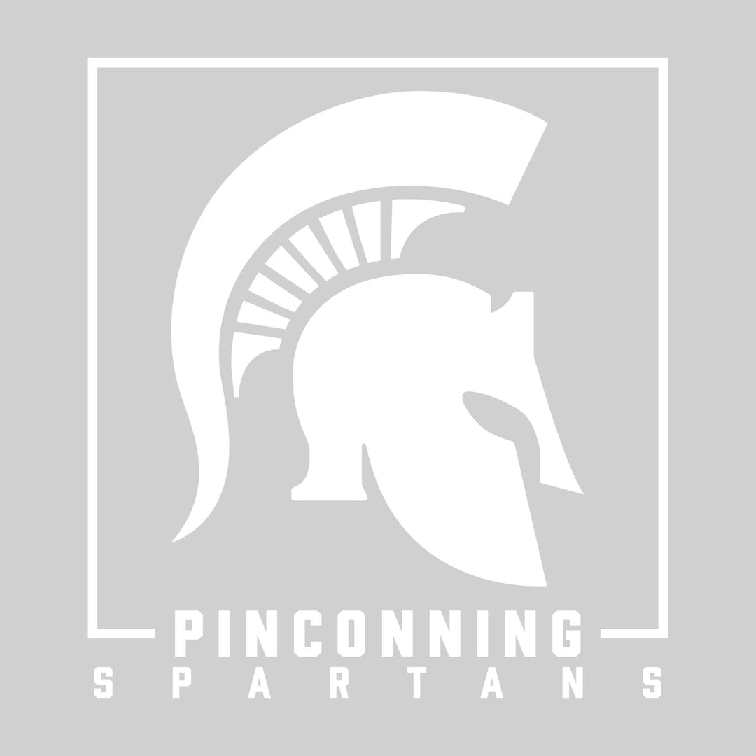 Pinconning Spartans - Spirit Wear - Boxed Mascot with School Name
