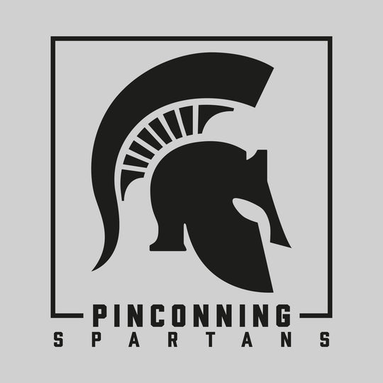 Pinconning Spartans - Spirit Wear - Boxed Mascot with School Name