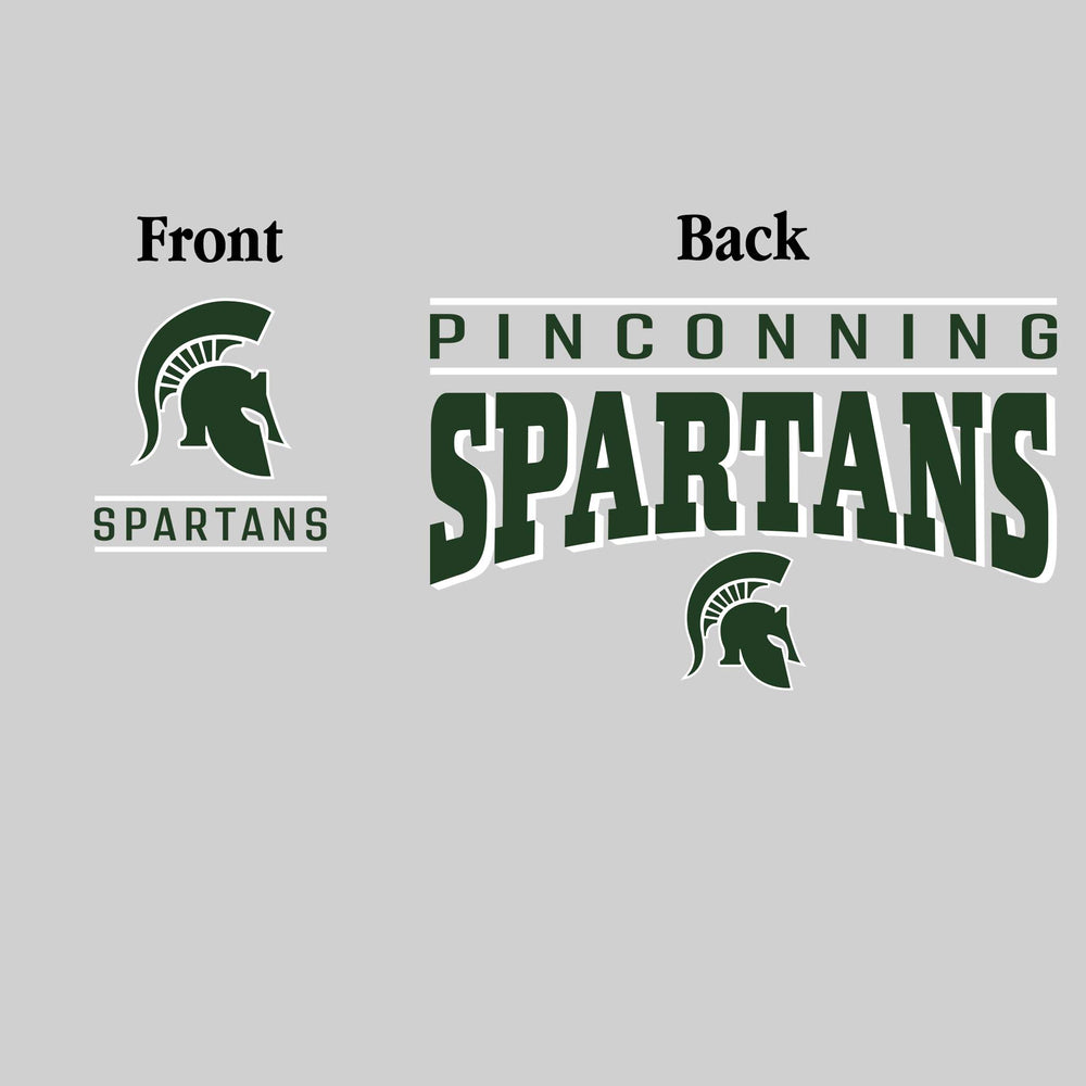 Pinconning Spartans - Spirit Wear - Mascot Over Bracketed Name