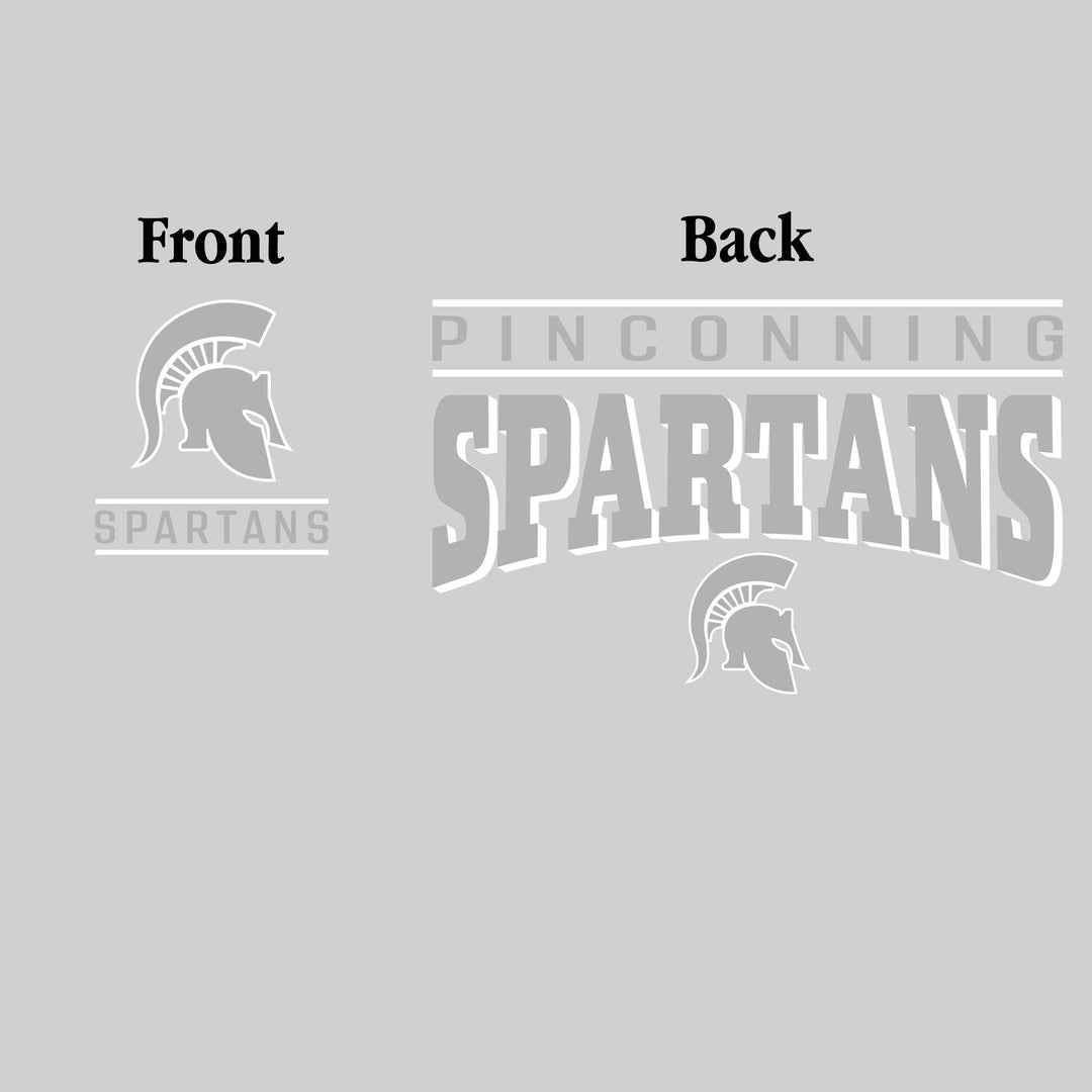 Pinconning Spartans - Spirit Wear - Mascot Over Bracketed Name