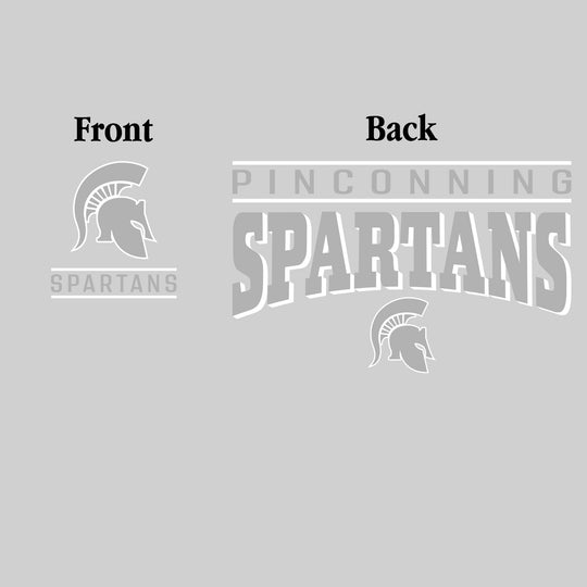 Pinconning Spartans - Spirit Wear - Mascot Over Bracketed Name
