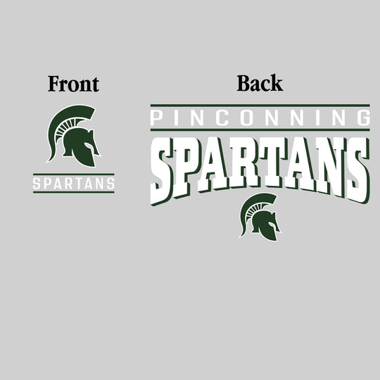 Pinconning Spartans - Spirit Wear - Mascot Over Bracketed Name