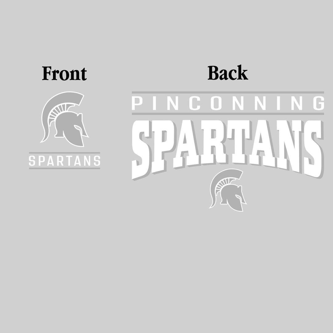 Pinconning Spartans - Spirit Wear - Mascot Over Bracketed Name