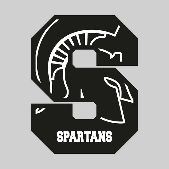 Pinconning Spartans - Spirit Wear - Oversized Letter with Mascot Inset