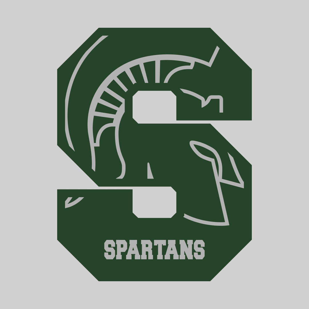 Pinconning Spartans - Spirit Wear - Oversized Letter with Mascot Inset