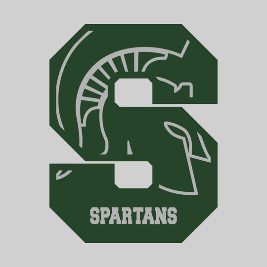 Pinconning Spartans - Spirit Wear - Oversized Letter with Mascot Inset