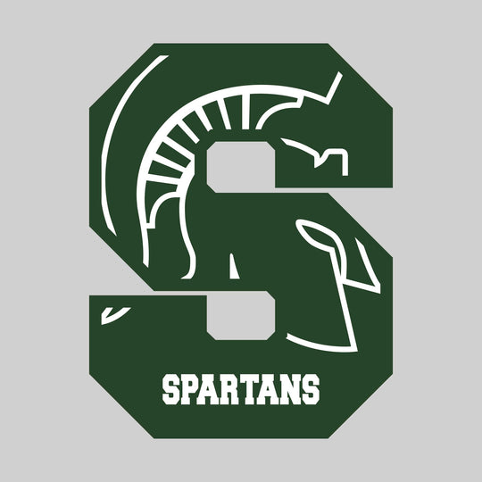 Pinconning Spartans - Spirit Wear - Oversized Letter with Mascot Inset