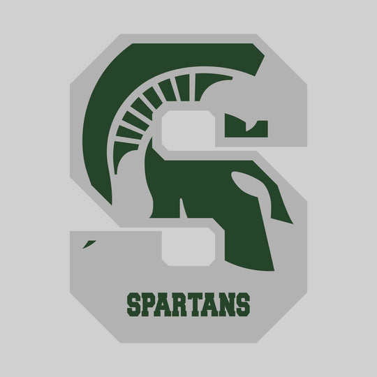 Pinconning Spartans - Spirit Wear - Oversized Letter with Mascot Inset