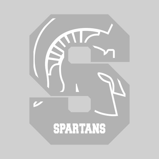 Pinconning Spartans - Spirit Wear - Oversized Letter with Mascot Inset